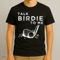 Talk Birdie To Me Funny Golf Player Pun Golfer T-Shirt thumb 3