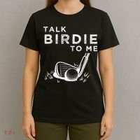 Talk Birdie To Me Funny Golf Player Pun Golfer T-Shirt thumb 4