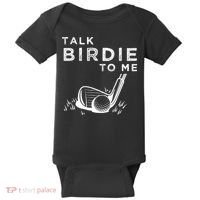 Talk Birdie To Me Funny Golf Player Pun Golfer Baby Bodysuit thumb 0