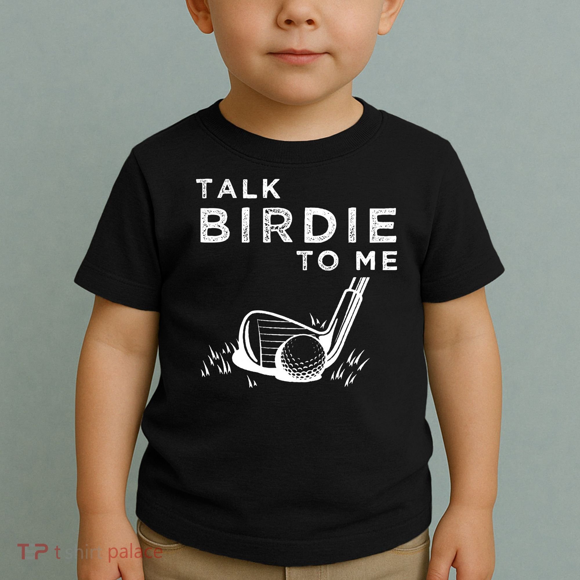 Talk Birdie To Me Funny Golf Player Pun Golfer Toddler T-Shirt