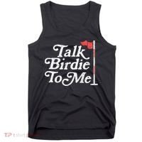 Talk Birdie To Me Funny Golfer Dad Fathers Day Golf Tank Top thumb 0