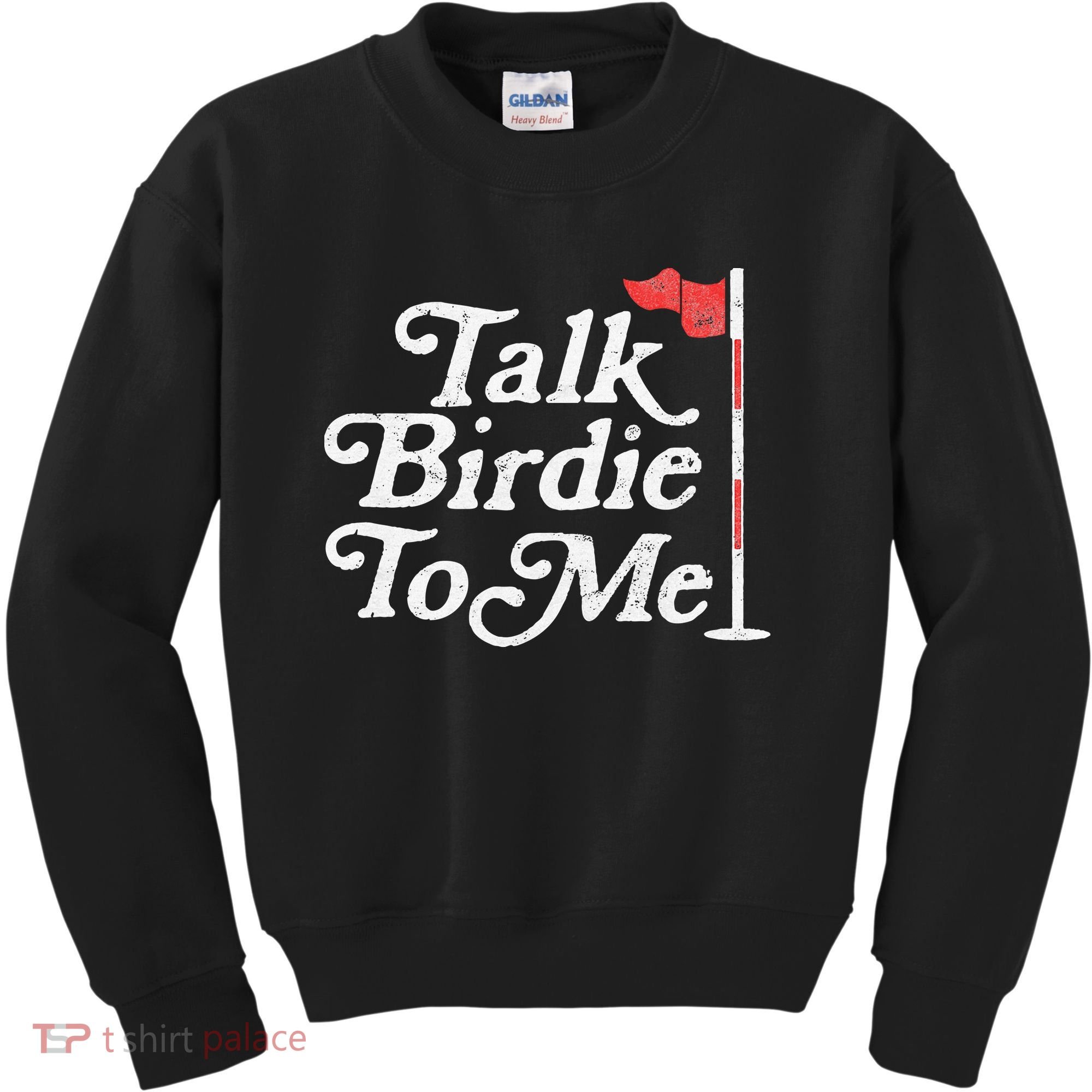 Talk Birdie To Me Funny Golfer Dad Fathers Day Golf Kids Sweatshirt