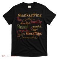 Thankful Blessings Thanksgiving Family T-Shirt thumb 0