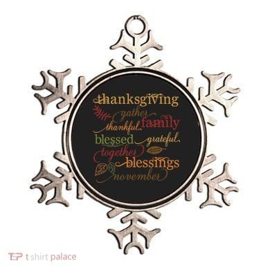 Thankful Blessings Thanksgiving Family Ornament