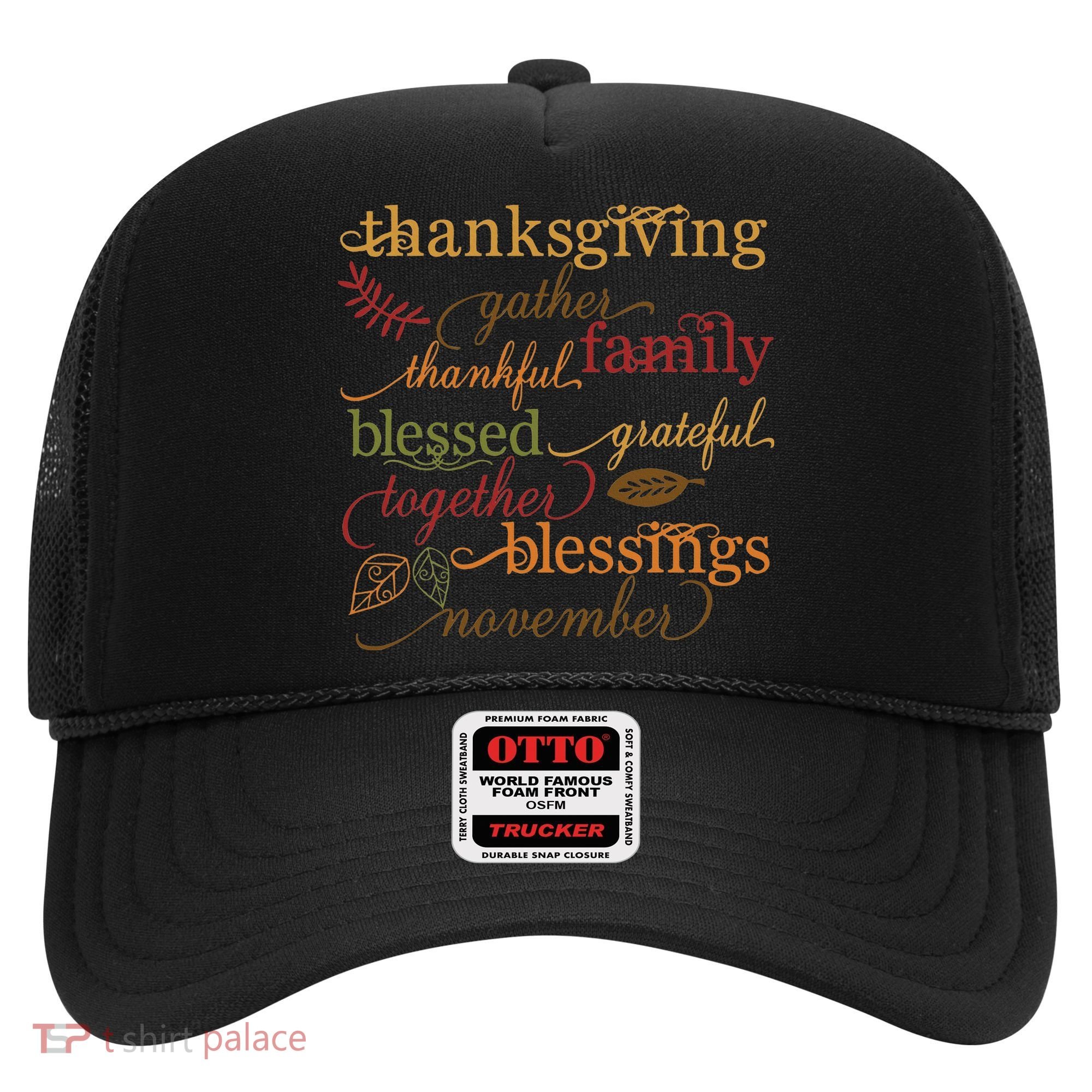 Thankful Blessings Thanksgiving Family Hat