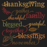 Thankful Blessings Thanksgiving Family Golf Towel thumb 3