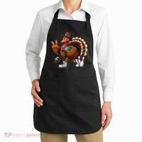 Turkey Bowling Thanksgiving Turkey Playing Bowling Turkey Apron thumb 2