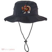 Turkey Bowling Thanksgiving Turkey Playing Bowling Turkey Bucket Hat thumb 0