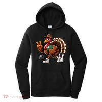 Turkey Bowling Thanksgiving Turkey Playing Bowling Turkey Women's Hoodie thumb 0
