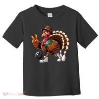 Turkey Bowling Thanksgiving Turkey Playing Bowling Turkey Toddler T-Shirt thumb 0