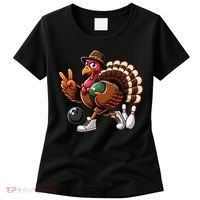 Turkey Bowling Thanksgiving Turkey Playing Bowling Turkey Women's T-Shirt thumb 0