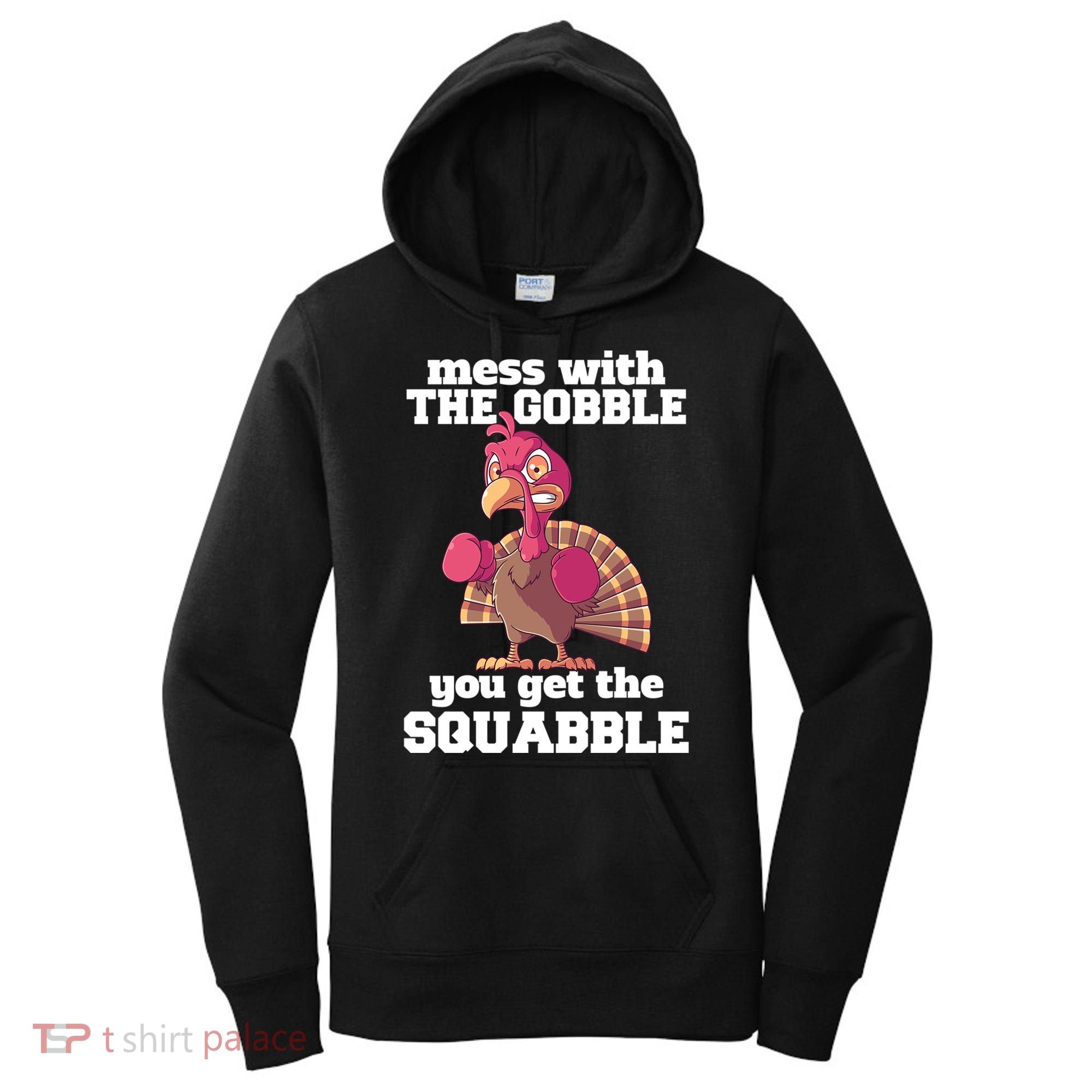 Turkey Boxing Thanksgiving Mma Kickboxing Karate Gobble Cool Gift Women's Hoodie