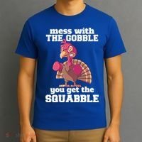 Turkey Boxing Thanksgiving Mma Kickboxing Karate Gobble Cool Gift T-Shirt thumb 3