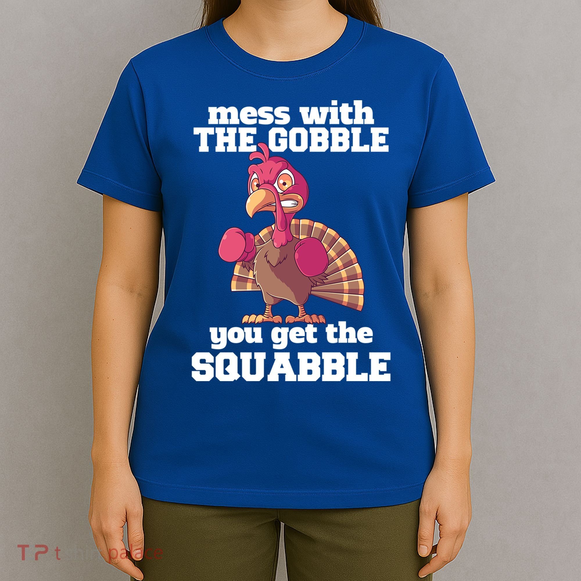 Turkey Boxing Thanksgiving Mma Kickboxing Karate Gobble Cool Gift T-Shirt