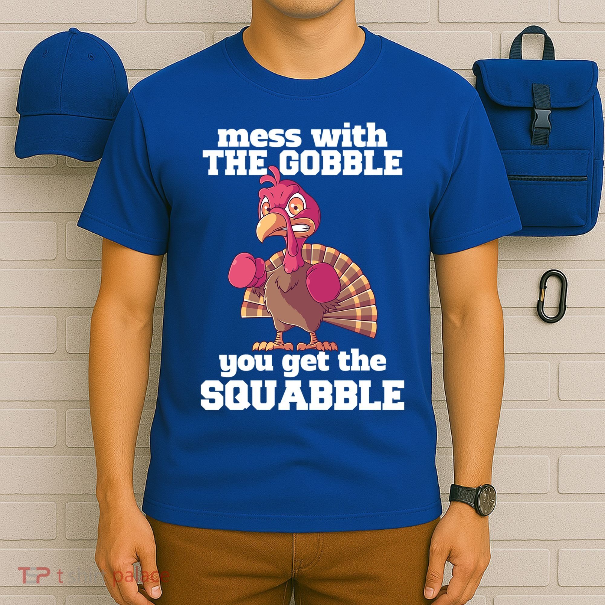 Turkey Boxing Thanksgiving Mma Kickboxing Karate Gobble Cool Gift T-Shirt