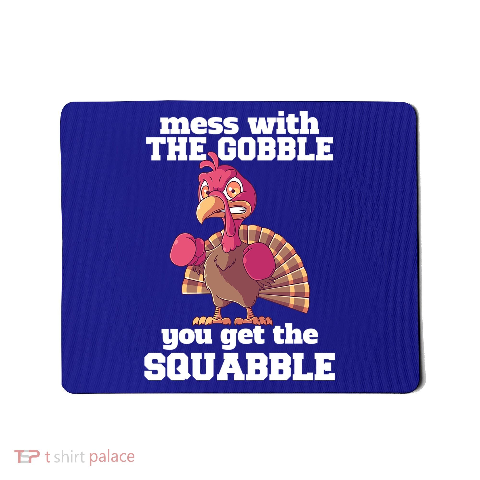 Turkey Boxing Thanksgiving Mma Kickboxing Karate Gobble Cool Gift Mousepad