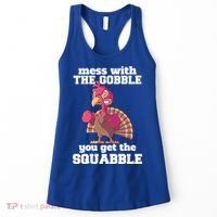 Turkey Boxing Thanksgiving Mma Kickboxing Karate Gobble Cool Gift Women's Tank Top thumb 0