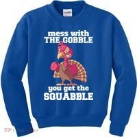 Turkey Boxing Thanksgiving Mma Kickboxing Karate Gobble Cool Gift Kids Sweatshirt thumb 0