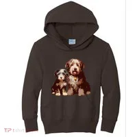 Two Bob Tail Dogs Kids Hoodie thumb 0