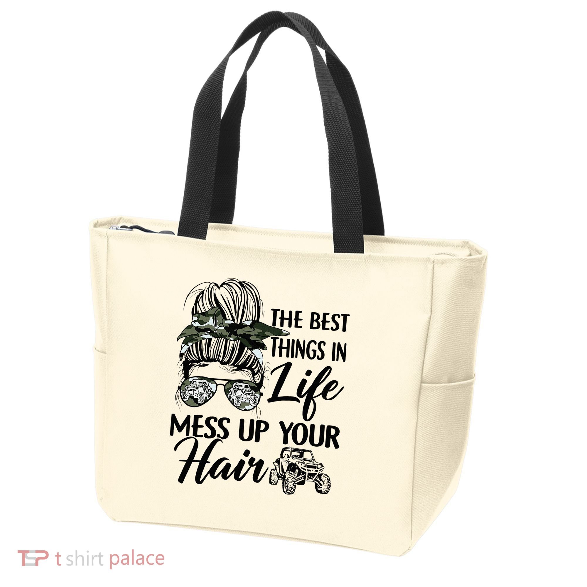 The Best Things In Life Mess Up Your Hair UTV SXS Funny Tote Bag
