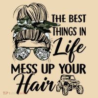 The Best Things In Life Mess Up Your Hair UTV SXS Funny Tote Bag thumb 4