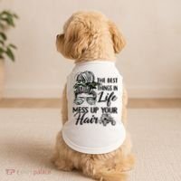The Best Things In Life Mess Up Your Hair UTV SXS Funny Doggie Tank thumb 2
