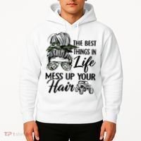 The Best Things In Life Mess Up Your Hair UTV SXS Funny Hoodie thumb 2