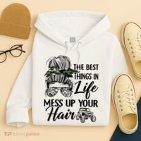 The Best Things In Life Mess Up Your Hair UTV SXS Funny Hoodie thumb 4