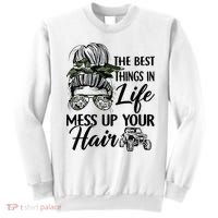 The Best Things In Life Mess Up Your Hair UTV SXS Funny Sweatshirt thumb 0