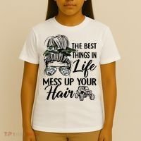 The Best Things In Life Mess Up Your Hair UTV SXS Funny T-Shirt thumb 4