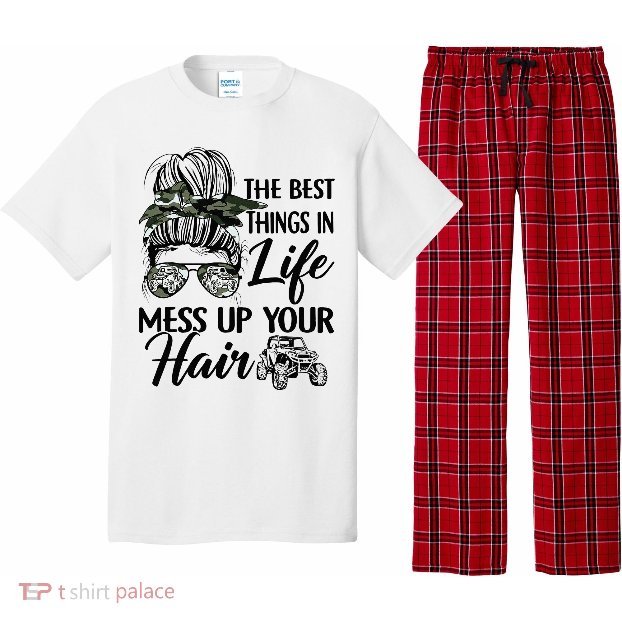 The Best Things In Life Mess Up Your Hair UTV SXS Funny Pajama Set