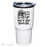 The Best Things In Life Mess Up Your Hair UTV SXS Funny Tumbler thumb 0