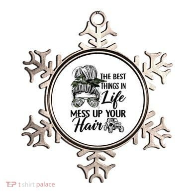 The Best Things In Life Mess Up Your Hair UTV SXS Funny Ornament