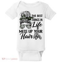 The Best Things In Life Mess Up Your Hair UTV SXS Funny Baby Bodysuit thumb 0