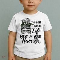 The Best Things In Life Mess Up Your Hair UTV SXS Funny Toddler T-Shirt thumb 2