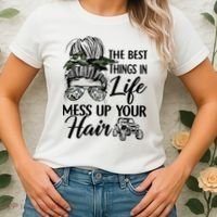 The Best Things In Life Mess Up Your Hair UTV SXS Funny Women's T-Shirt thumb 2