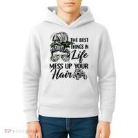 The Best Things In Life Mess Up Your Hair UTV SXS Funny Kids Hoodie thumb 4