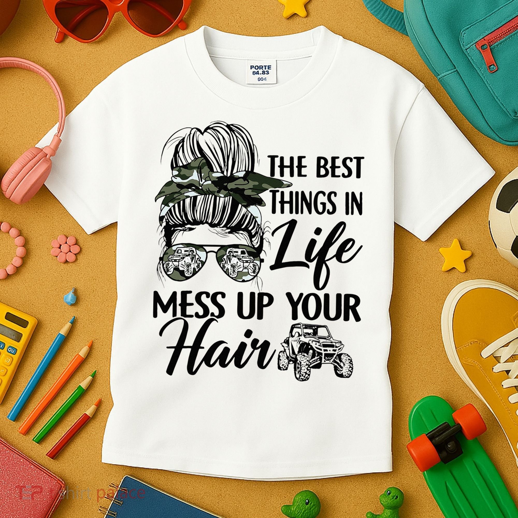 The Best Things In Life Mess Up Your Hair UTV SXS Funny Kids T-Shirt