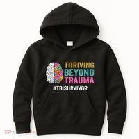 Thriving Beyond Trauma Tbi Traumatic Brain Injury Survivor Kids Hoodie thumb 0