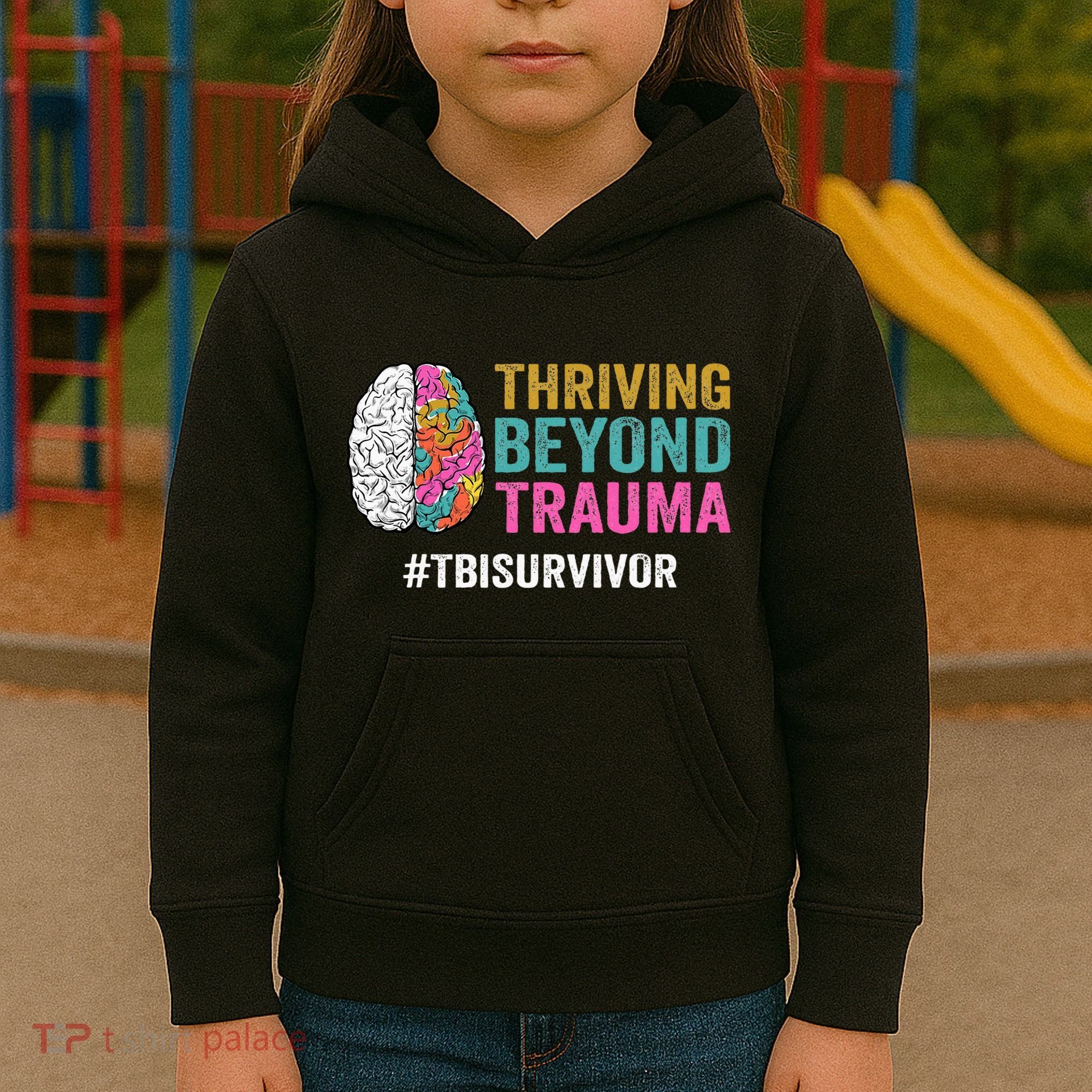 Thriving Beyond Trauma Tbi Traumatic Brain Injury Survivor Kids Hoodie
