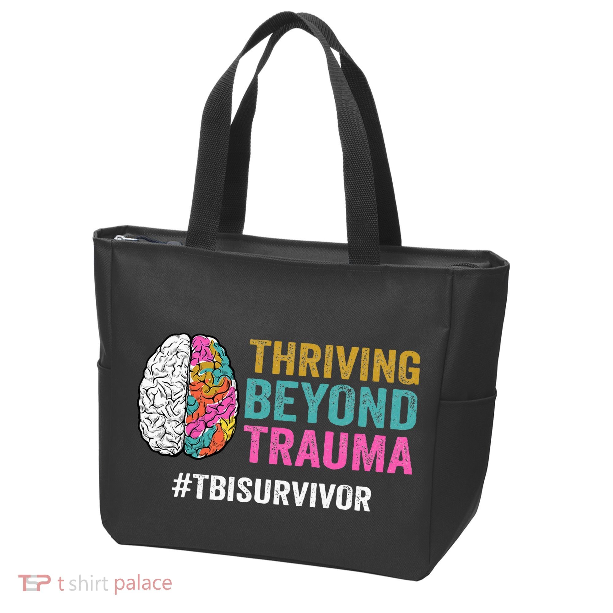 Thriving Beyond Trauma Tbi Traumatic Brain Injury Survivor Tote Bag