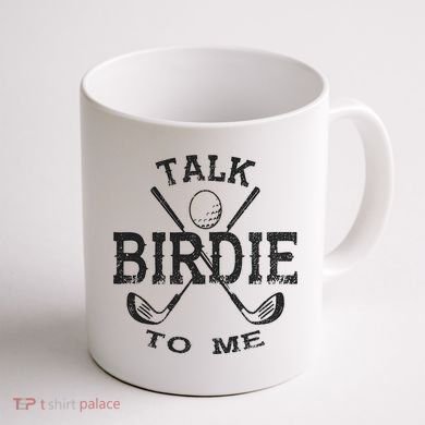 Talk Birdie to Me Funny Golf Golfing Golfer Gift Coffee Mug back