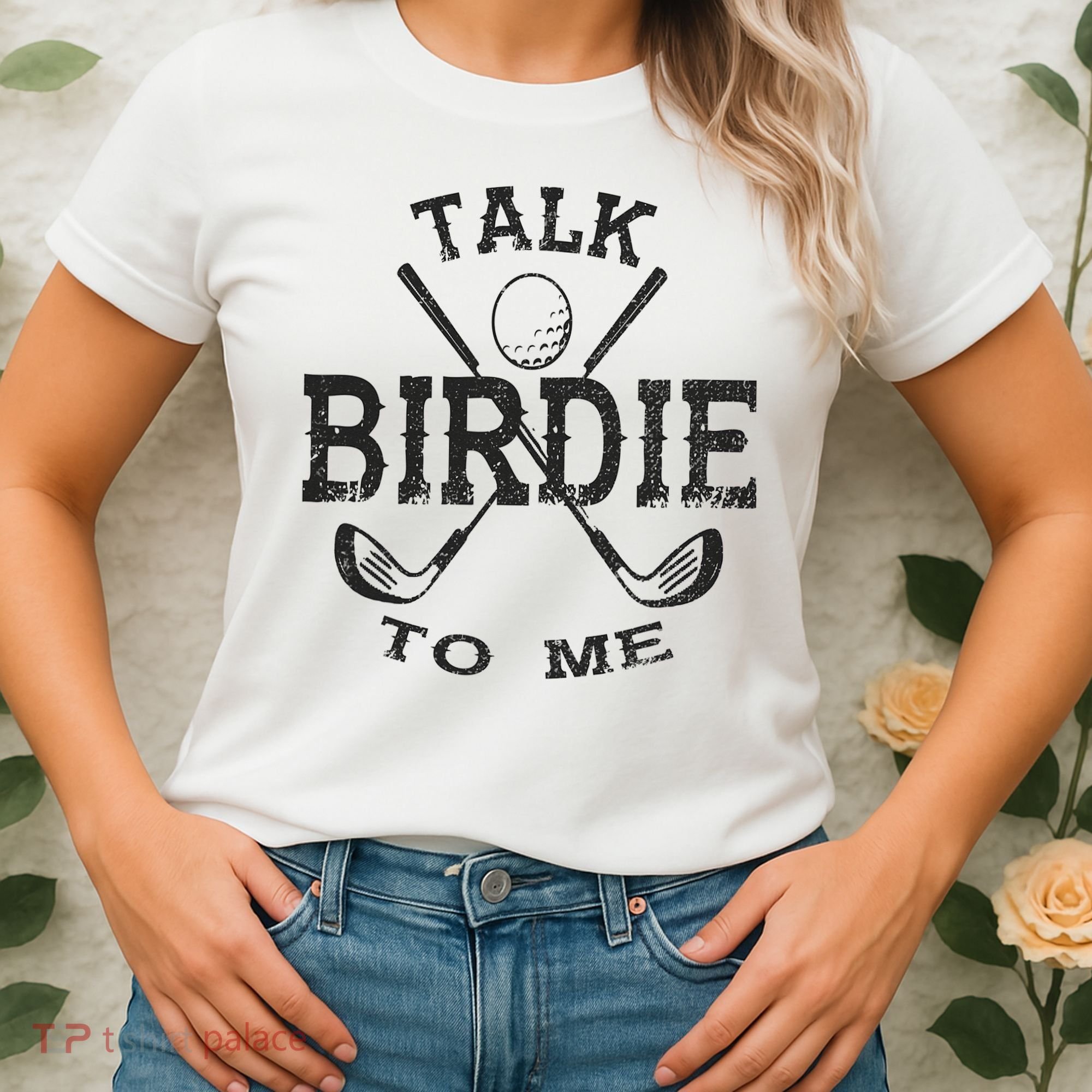 Talk Birdie to Me Funny Golf Golfing Golfer Gift Women's T-Shirt