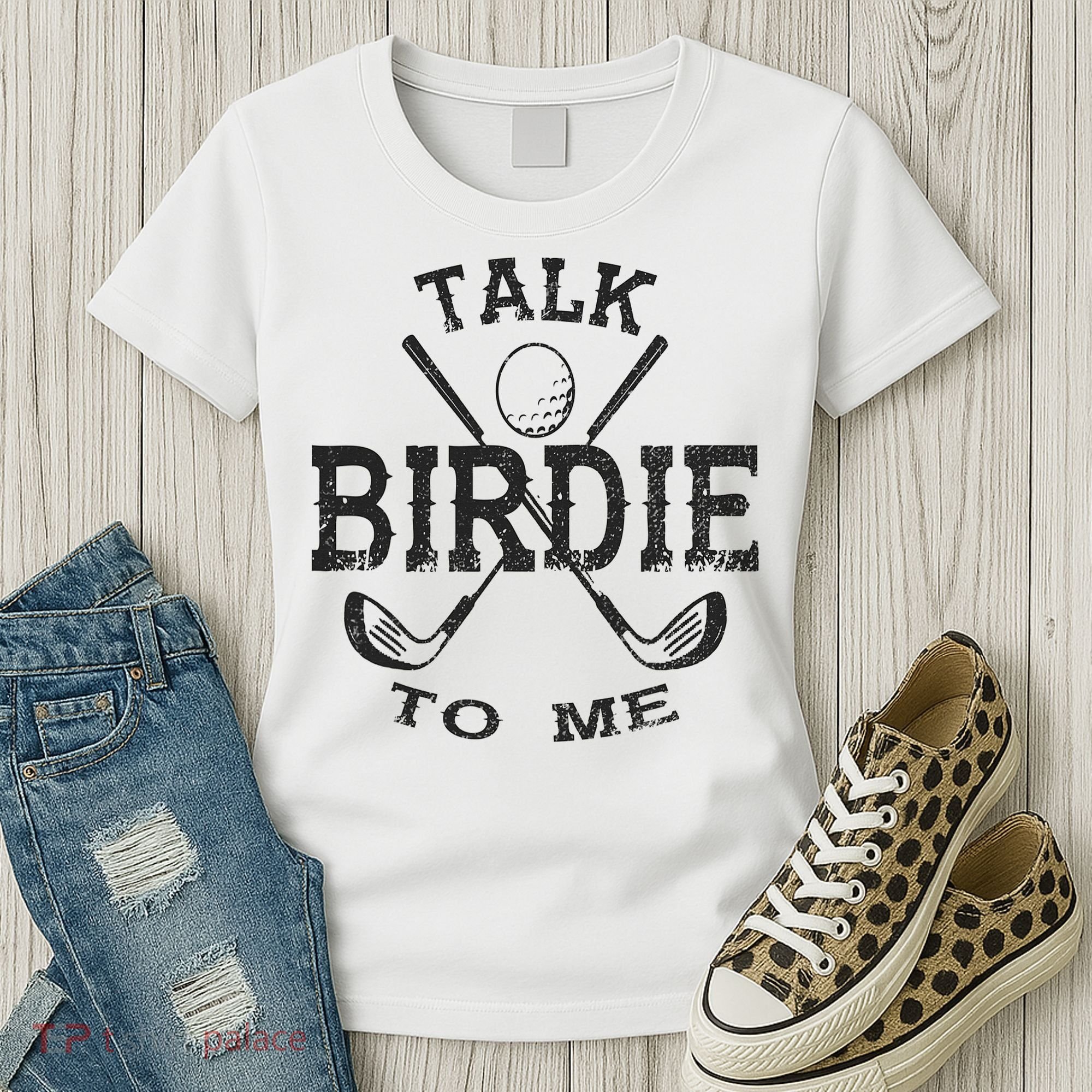 Talk Birdie to Me Funny Golf Golfing Golfer Gift Women's T-Shirt