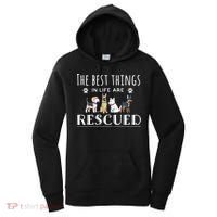 The Best Things In Life Are Rescued Dog Rescue Women's Hoodie thumb 0