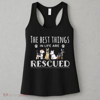The Best Things In Life Are Rescued Dog Rescue Women's Tank Top thumb 3