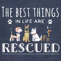 The Best Things In Life Are Rescued Dog Rescue Pom Pom 12in Knit Beanie thumb 2