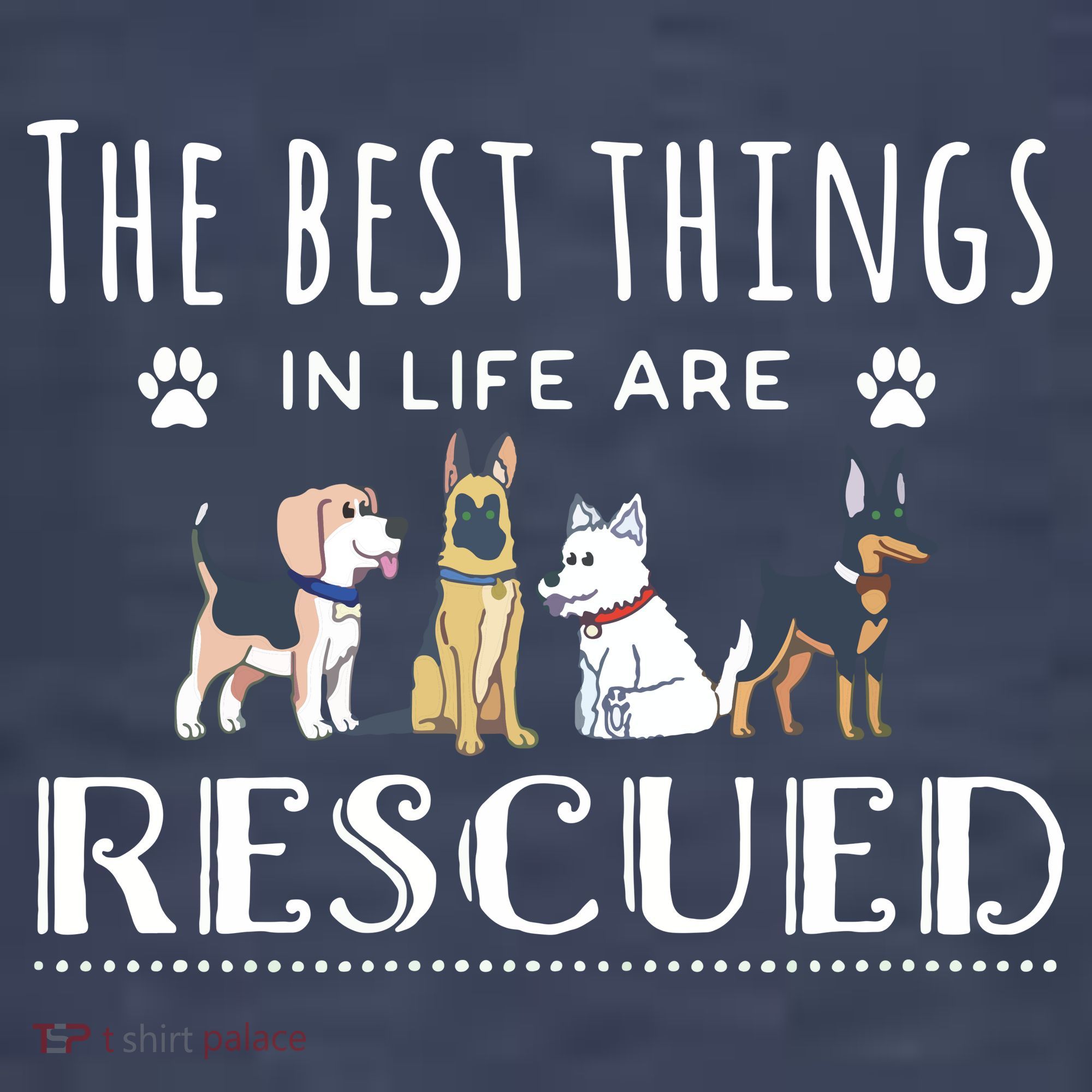 The Best Things In Life Are Rescued Dog Rescue Pom Pom 12in Knit Beanie