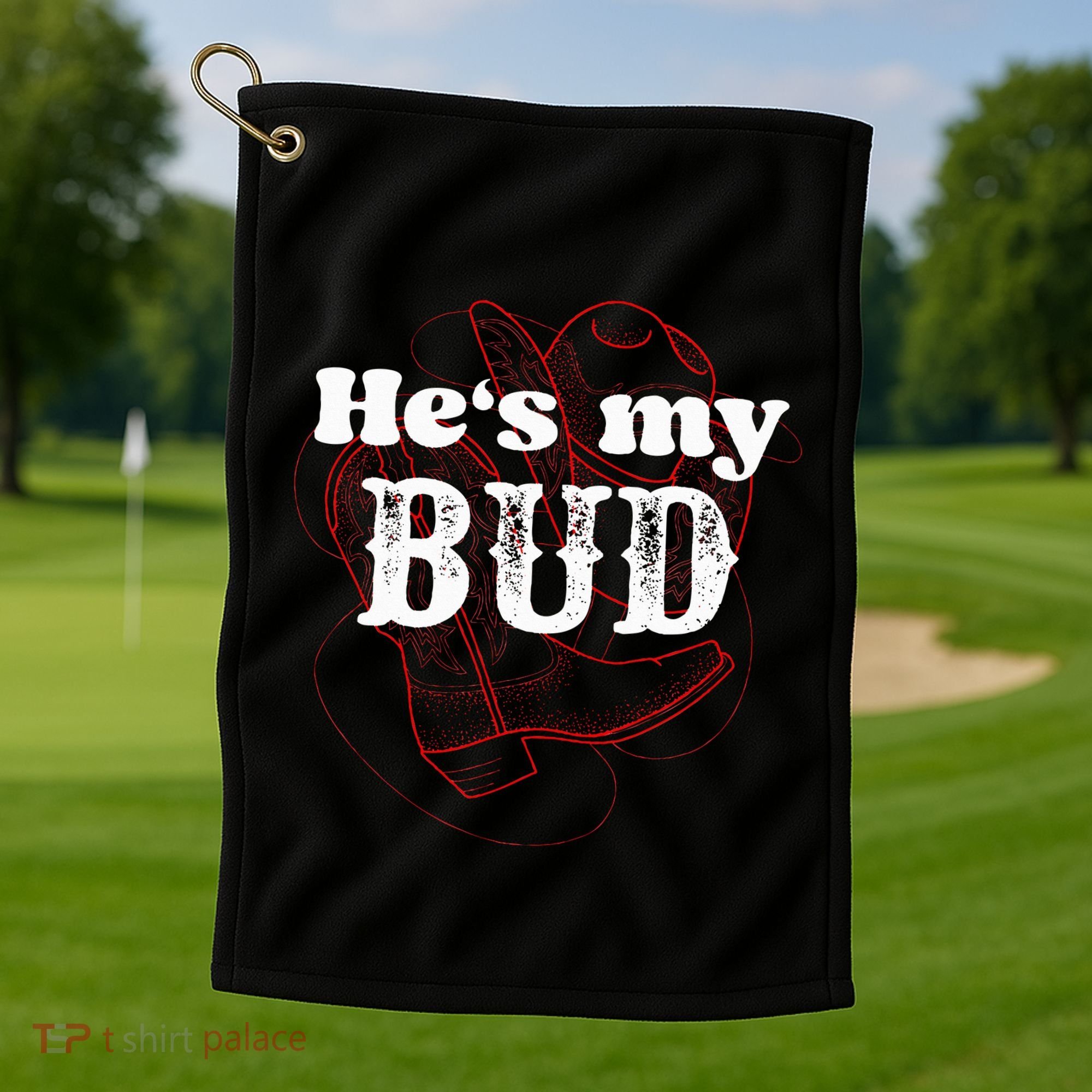 Texas Bud Texas Sissy Square Dance Couple Rodeo Golf Towel