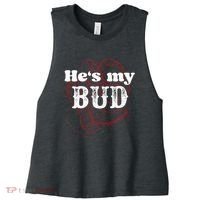 Texas Bud Texas Sissy Square Dance Couple Rodeo Women's Racerback Cropped Tank thumb 0